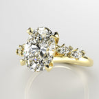 Asymmetrical Twist Engagement Ring [Made to Order]