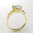 Asymmetrical Twist Engagement Ring [Made to Order]