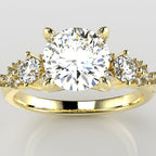 Starlight Cluster Accent Engagement Ring [Made to Order]