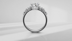 Starlight Cluster Accent Engagement Ring [Made to Order]