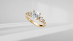 Starlight Cluster Accent Engagement Ring [Made to Order]