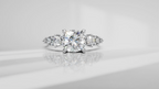 Starlight Cluster Accent Engagement Ring [Made to Order]