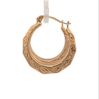 Vintage Textured Hoop Earrings