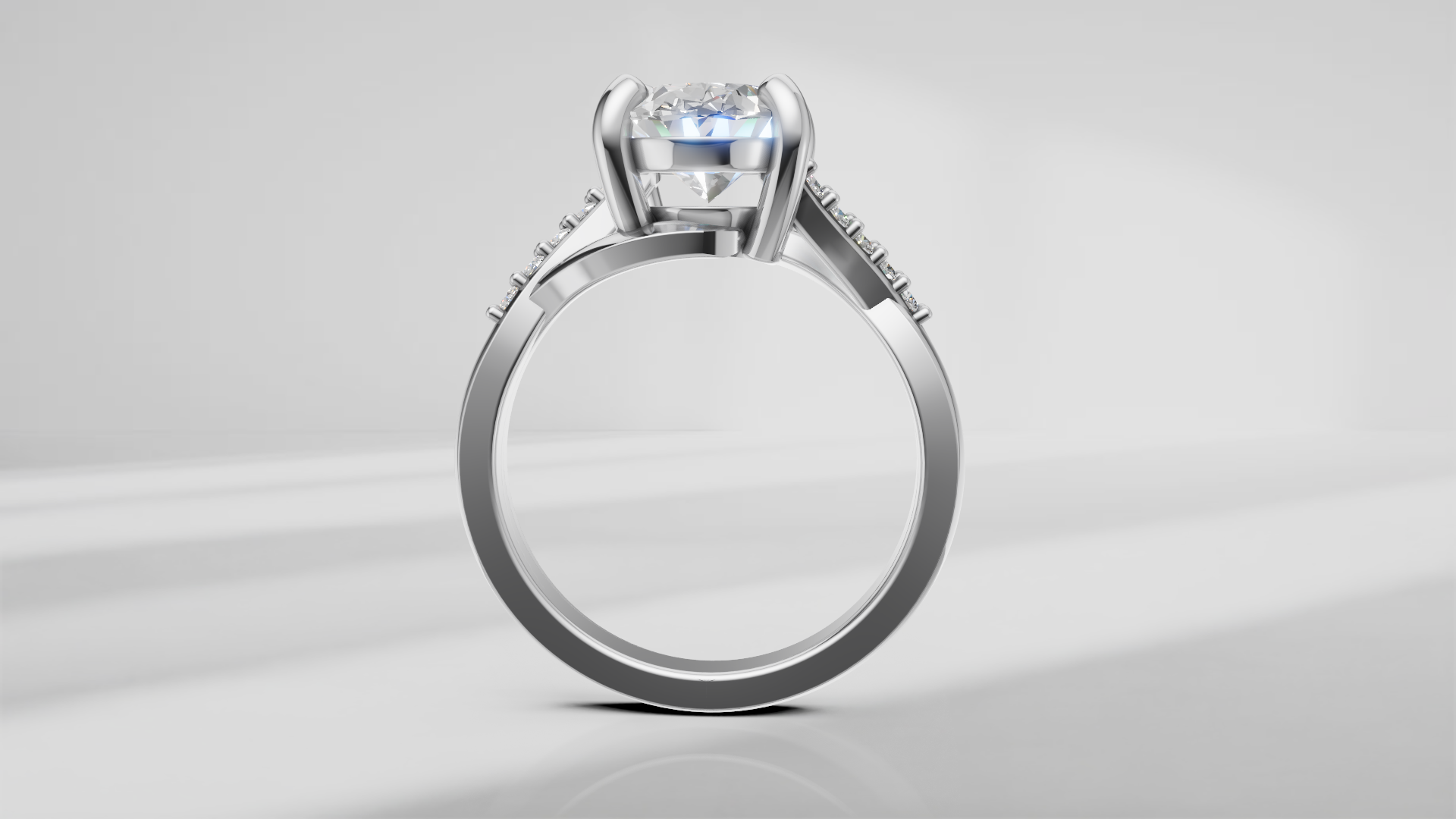 Split Shank Diamond Engagement Ring [Made to Order]