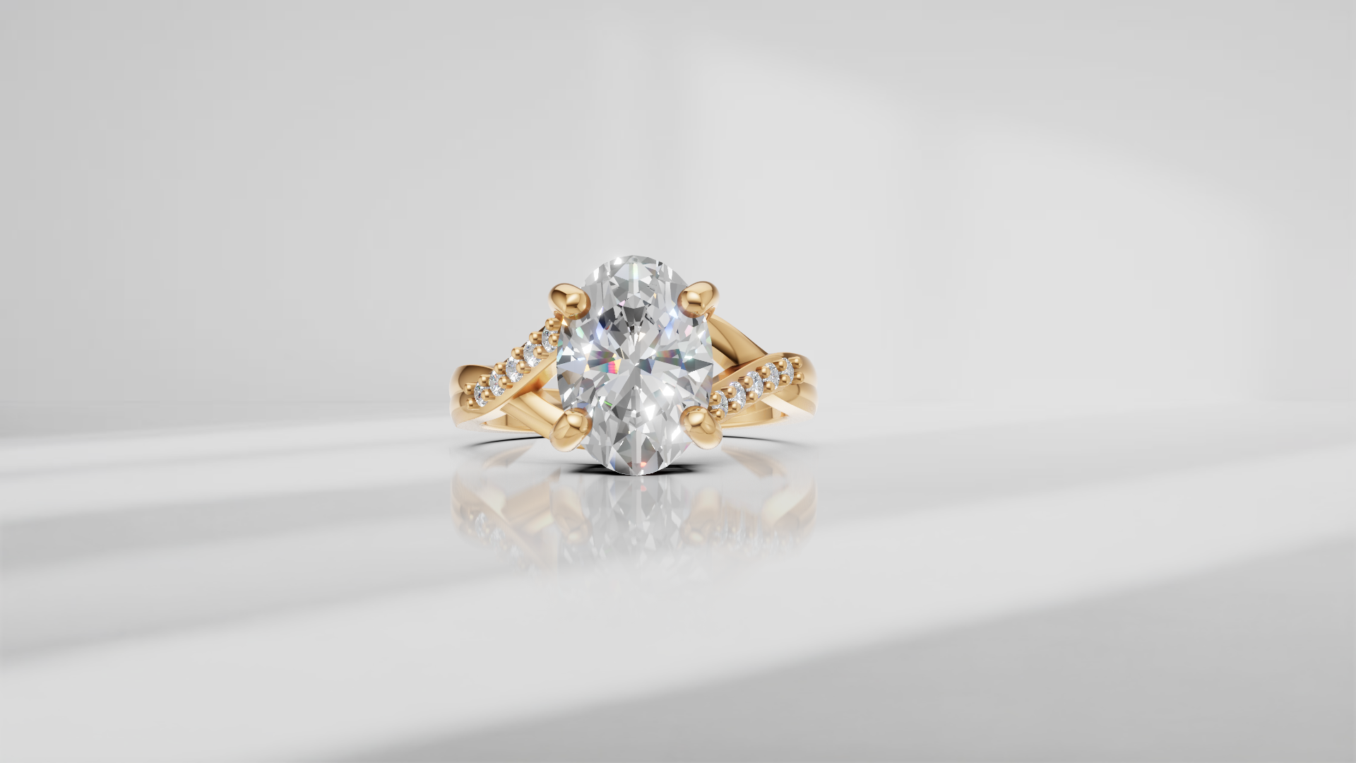 Split Shank Diamond Engagement Ring [Made to Order]