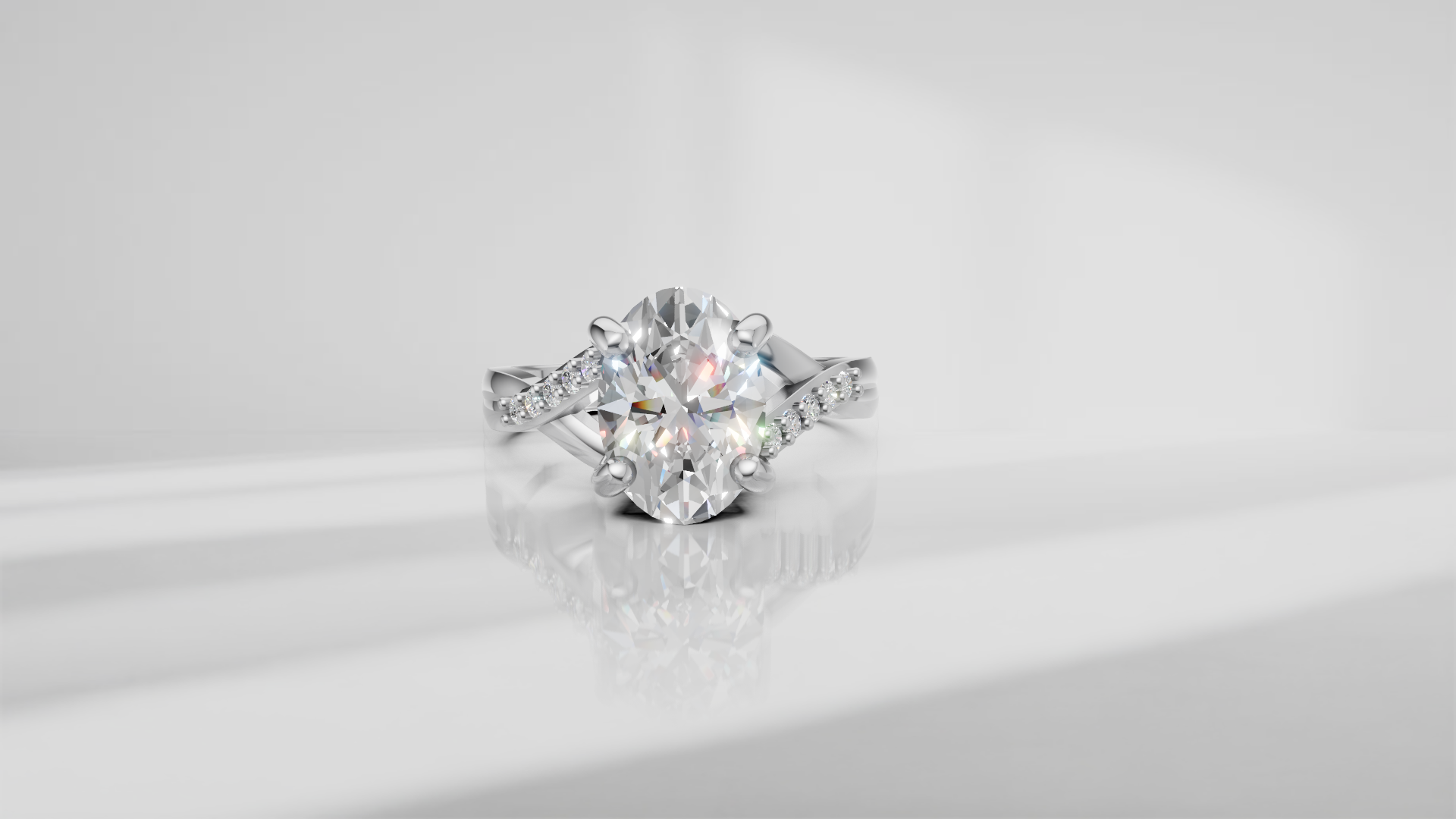Split Shank Diamond Engagement Ring [Made to Order]