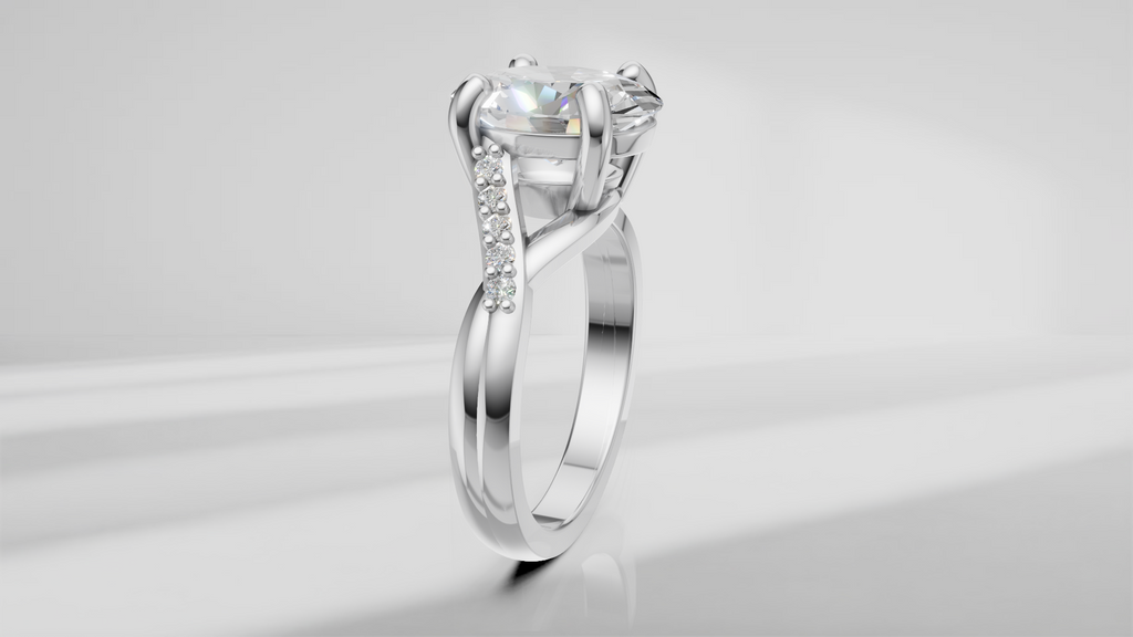 Split Shank Diamond Engagement Ring [Made to Order]