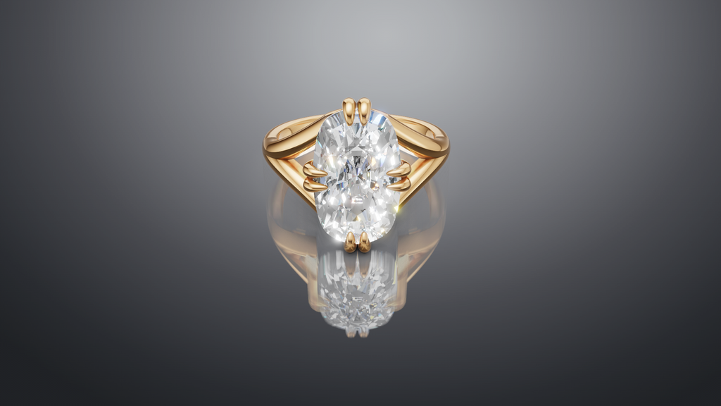 Split Shank Compass Prong Engagement Ring [Made to Order]