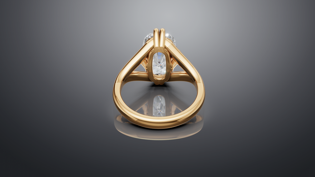 Split Shank Compass Prong Engagement Ring [Made to Order]