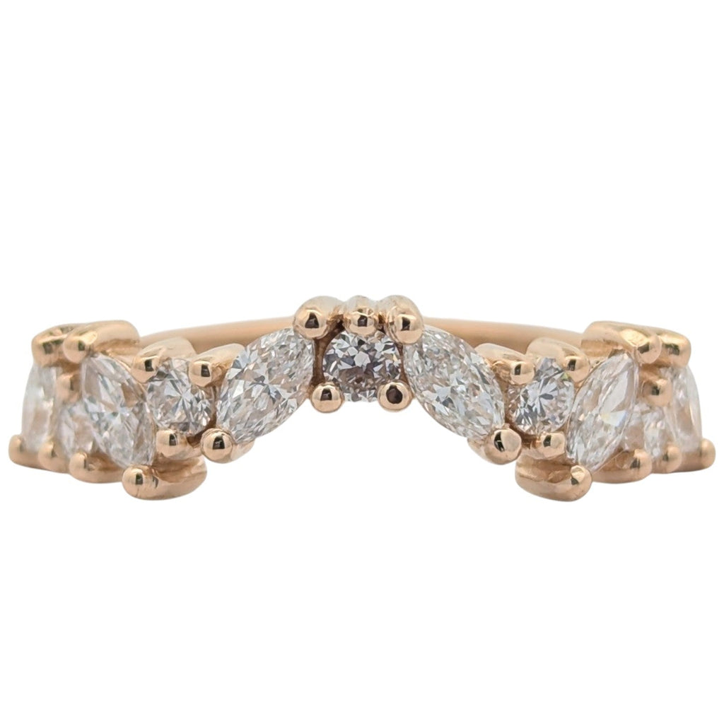 Contour Marquise and Round Diamond Band [Made to Order]