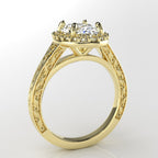 Vintage-Inspired Engagement Ring with Engraving [Made to Order]