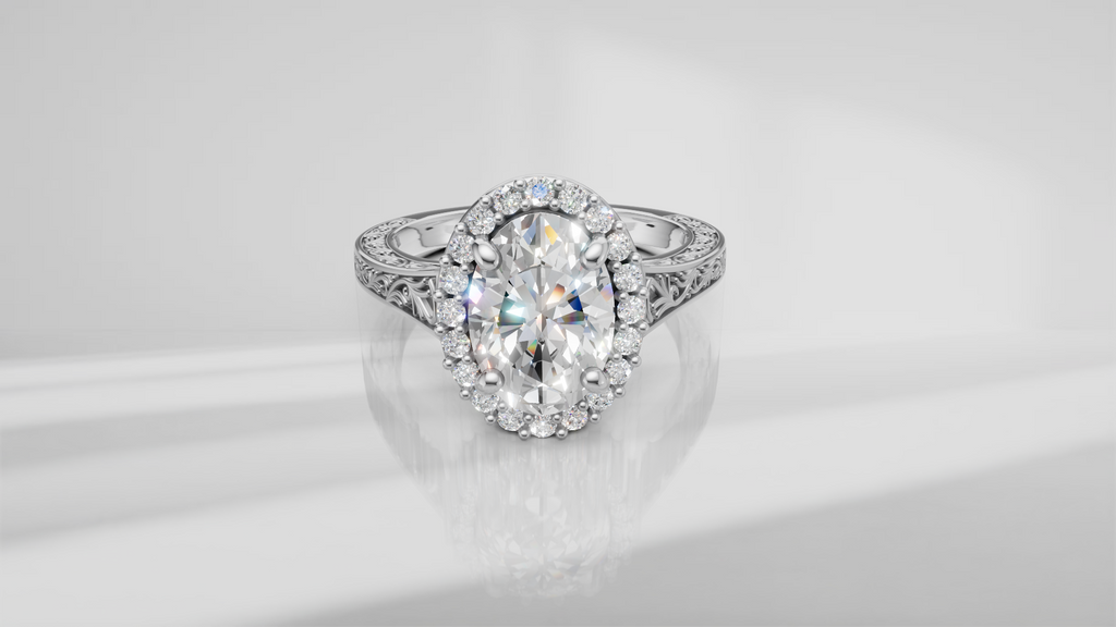 Vintage-Inspired Engagement Ring with Engraving [Made to Order]
