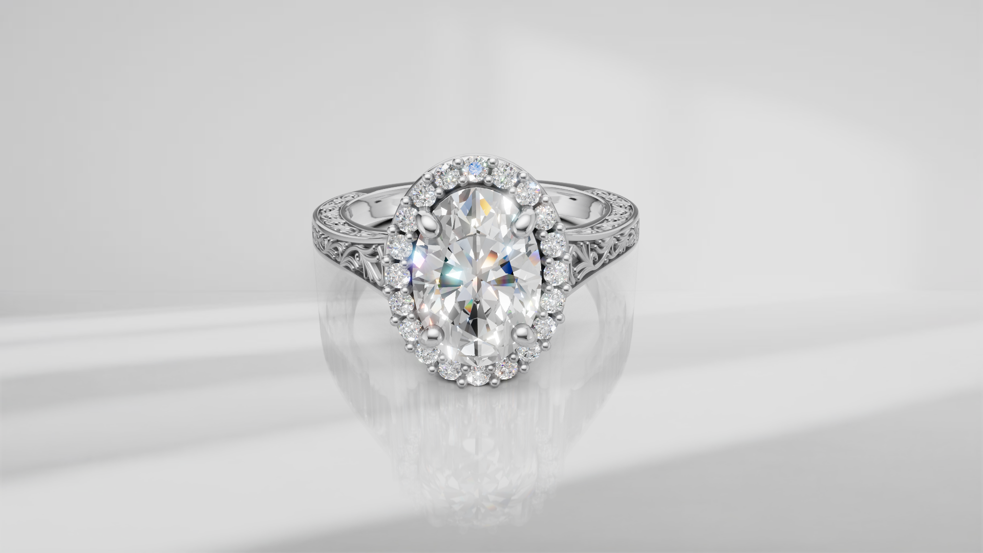 Vintage-Inspired Engagement Ring with Engraving [Made to Order]