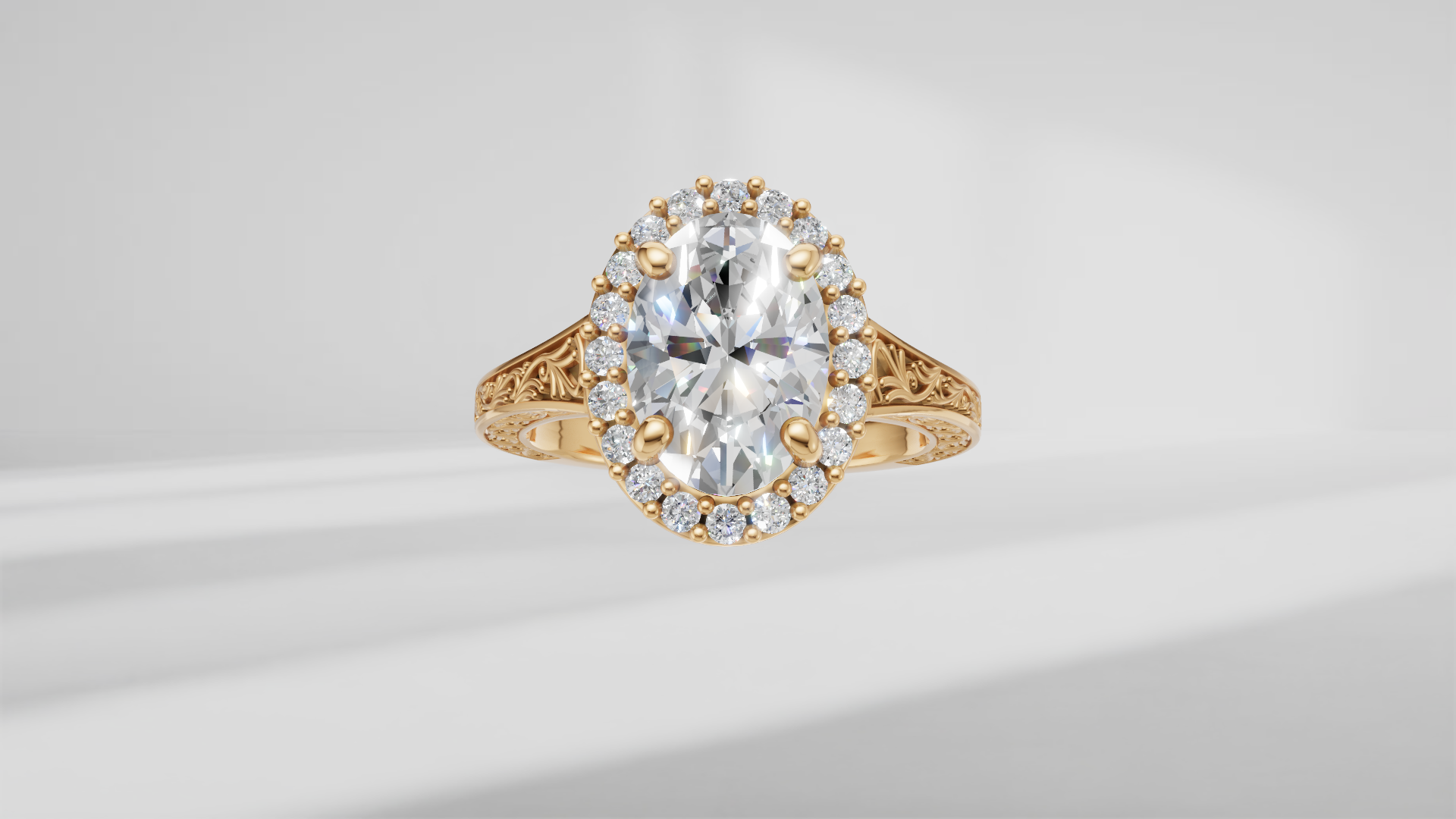 Vintage-Inspired Engagement Ring with Engraving [Made to Order]