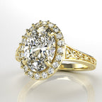Vintage-Inspired Engagement Ring with Engraving [Made to Order]