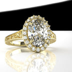Vintage-Inspired Engagement Ring with Engraving [Made to Order]