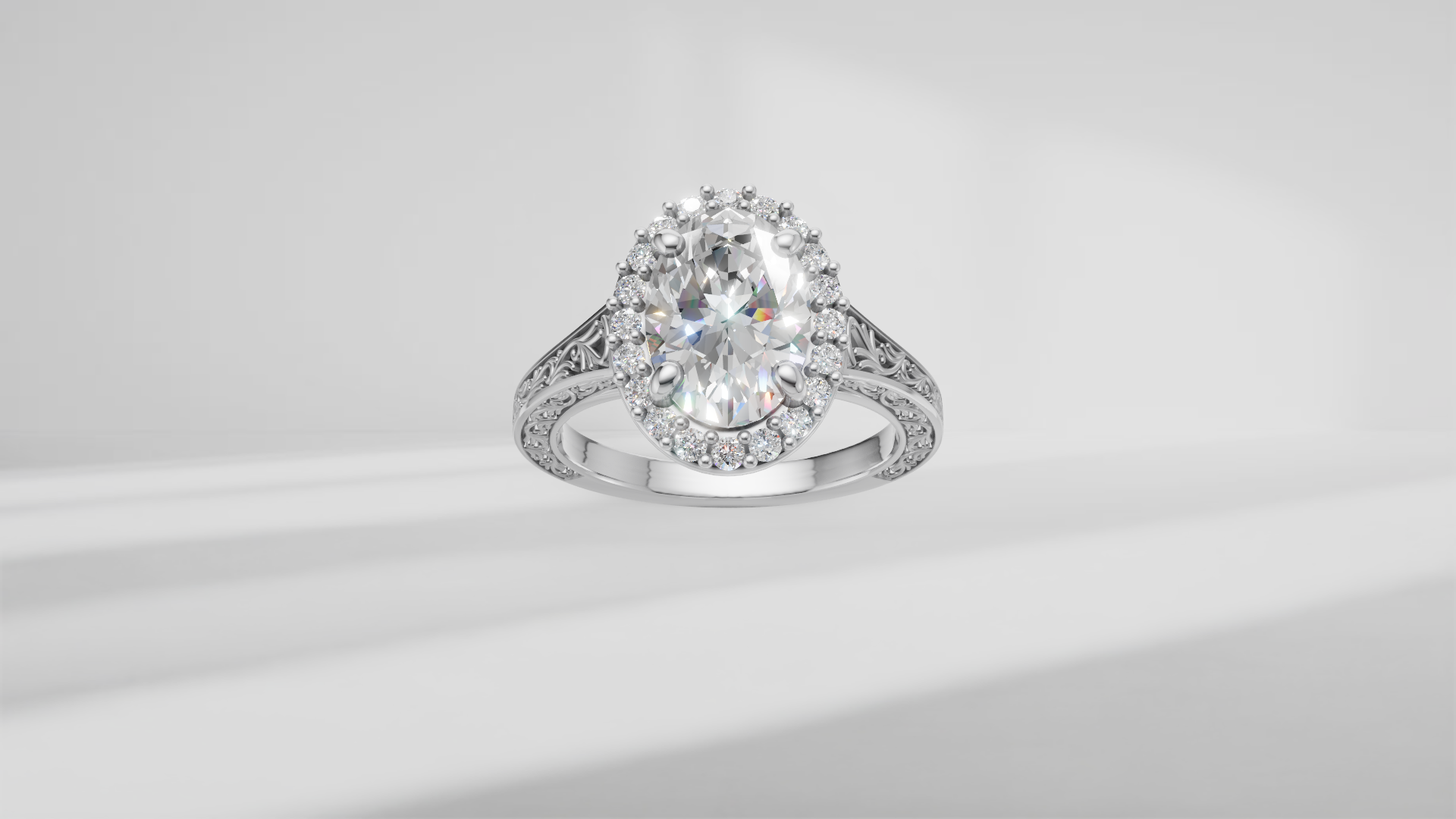 Vintage-Inspired Engagement Ring with Engraving [Made to Order]