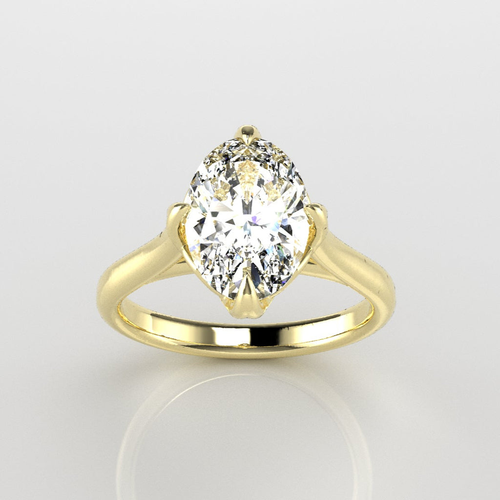 Tulip Solitaire Engagement Ring [Made to Order]