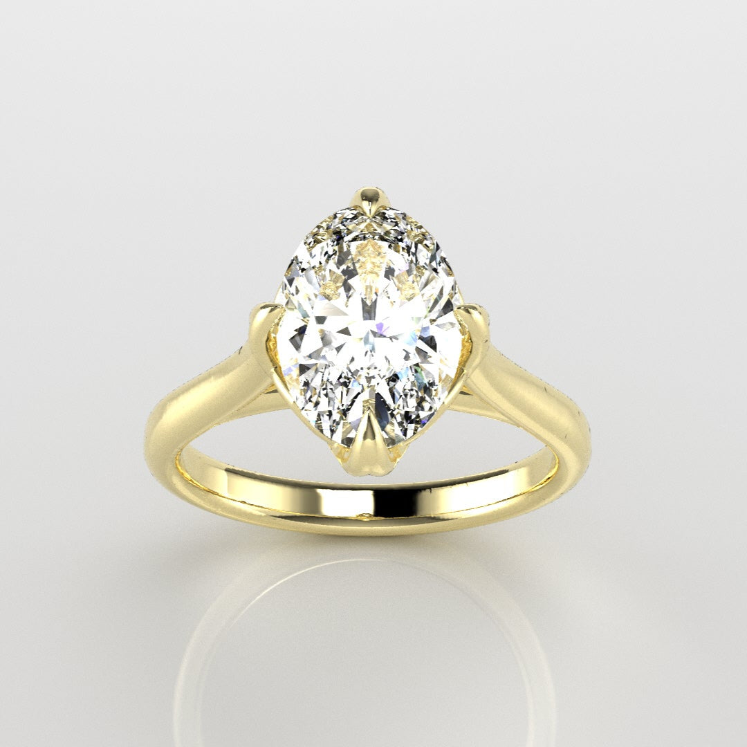 Tulip Solitaire Engagement Ring [Made to Order]