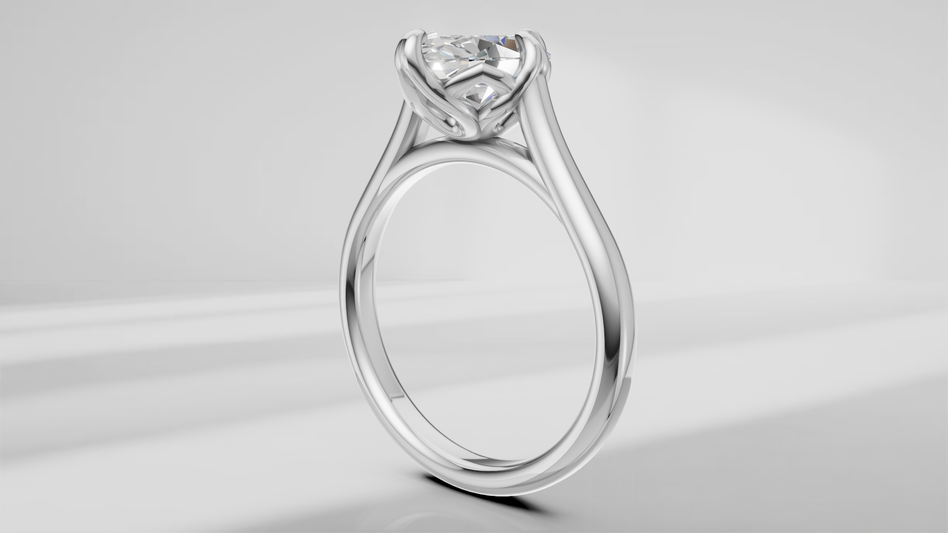Tulip Solitaire Engagement Ring [Made to Order]