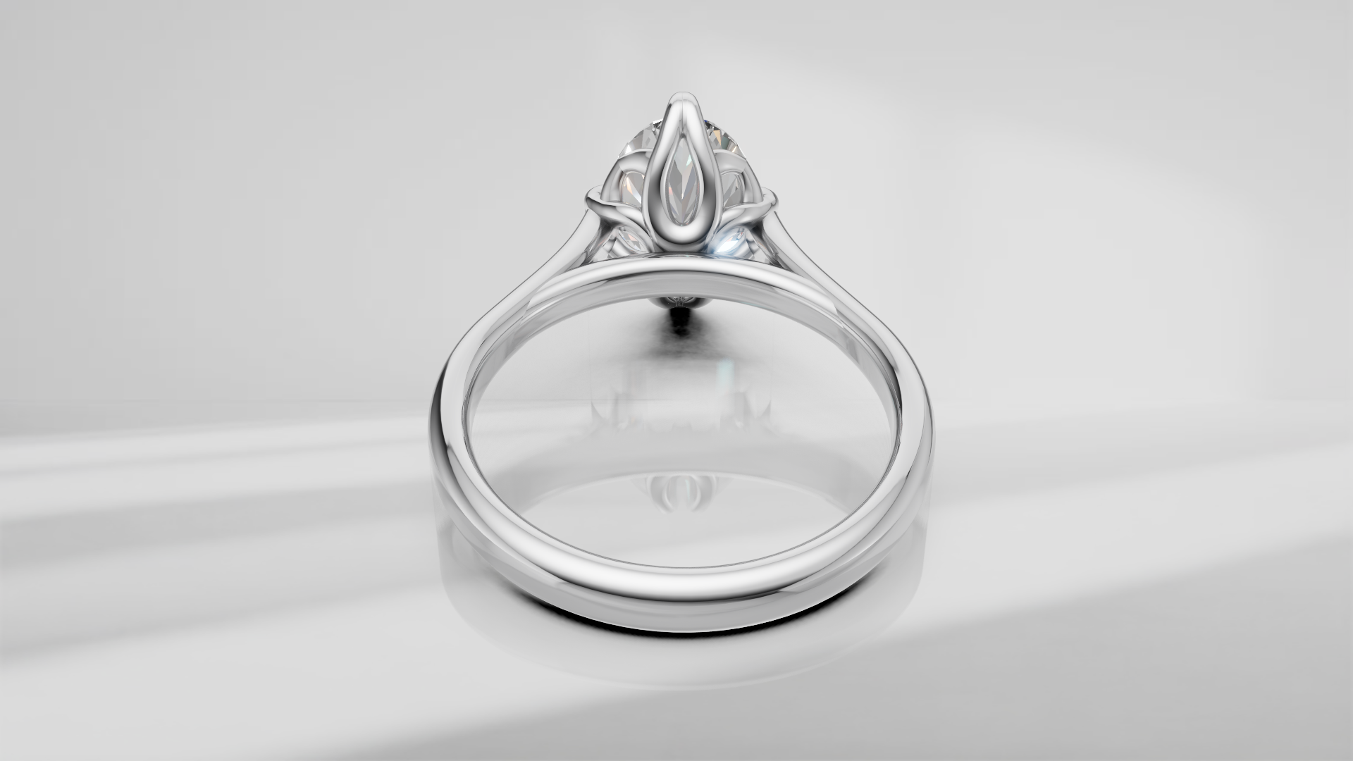 Tulip Solitaire Engagement Ring [Made to Order]