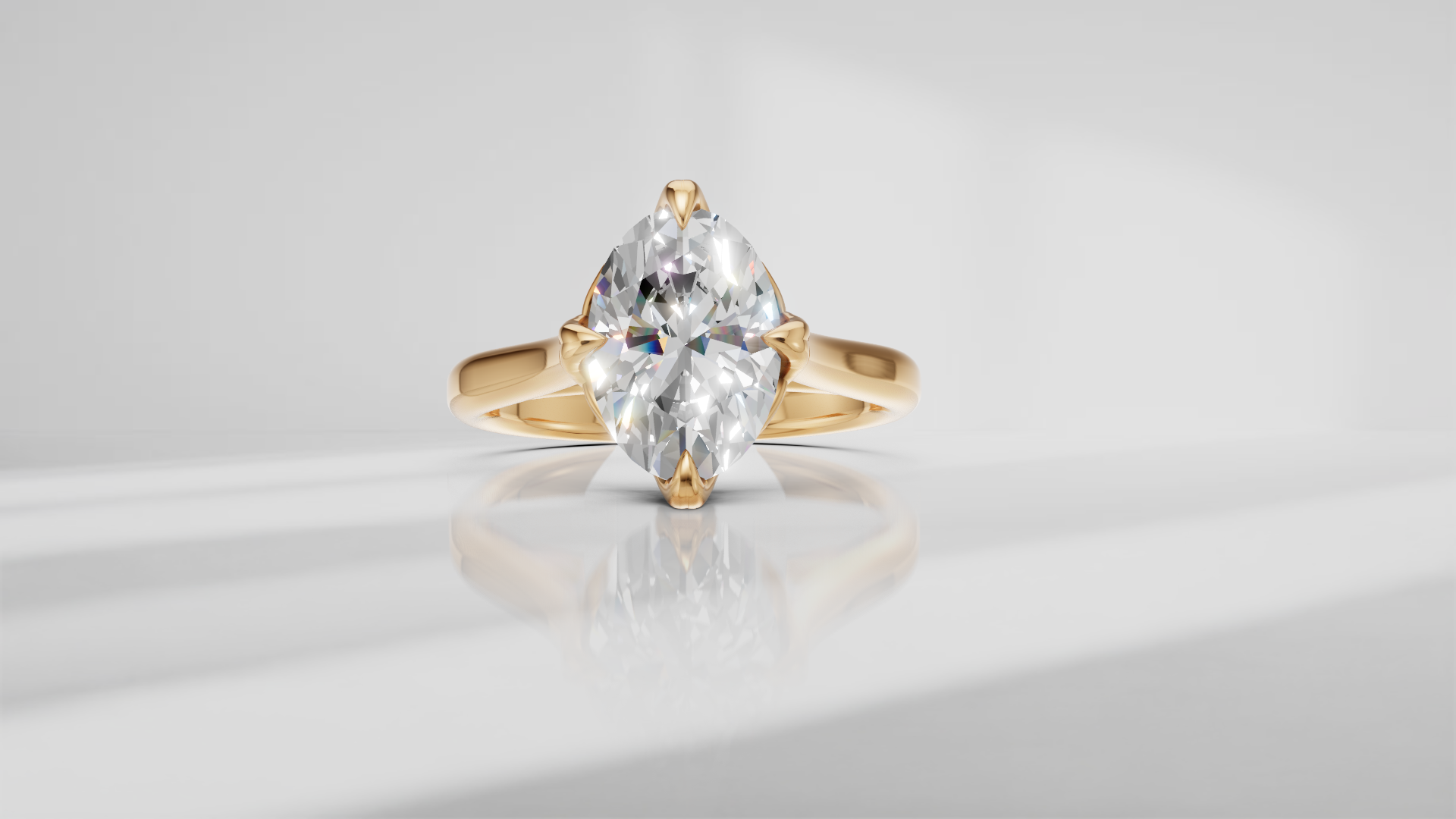 Tulip Solitaire Engagement Ring [Made to Order]
