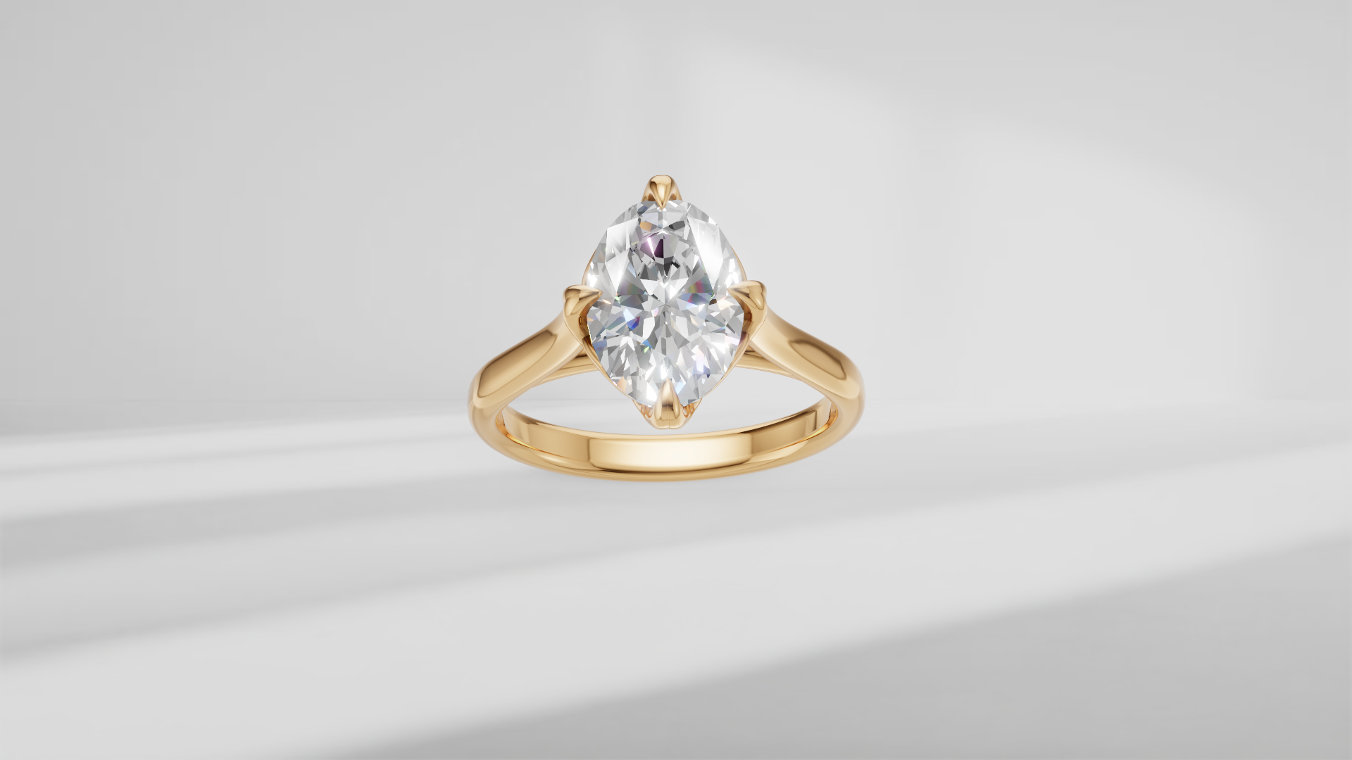 Tulip Solitaire Engagement Ring [Made to Order]