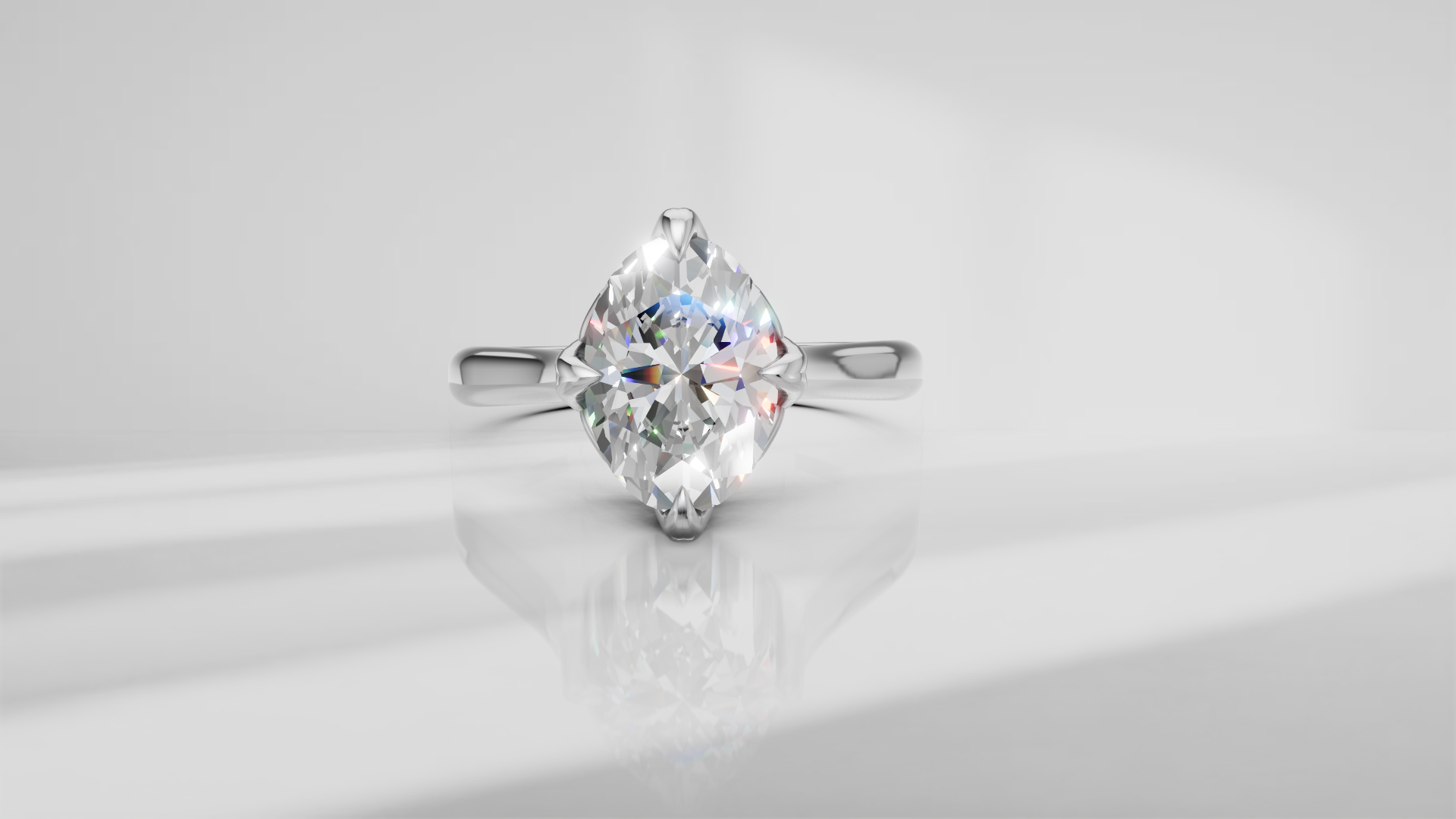 Tulip Solitaire Engagement Ring [Made to Order]