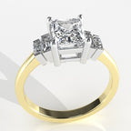 Five Stone Geometric Baguette Engagement Ring [Made to Order]