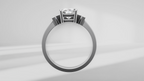 Five Stone Geometric Baguette Engagement Ring [Made to Order]