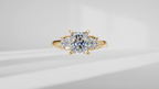 Five Stone Geometric Baguette Engagement Ring [Made to Order]