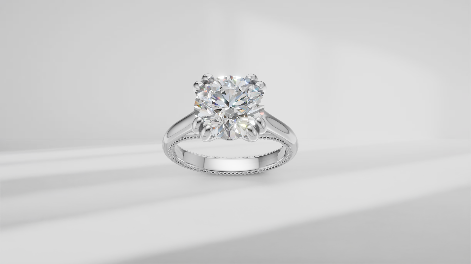 Double Prong Solitaire Engagement Ring [Made to Order]
