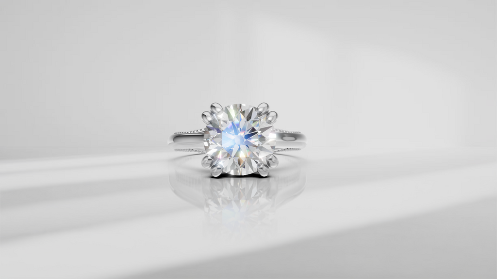 Double Prong Solitaire Engagement Ring [Made to Order]