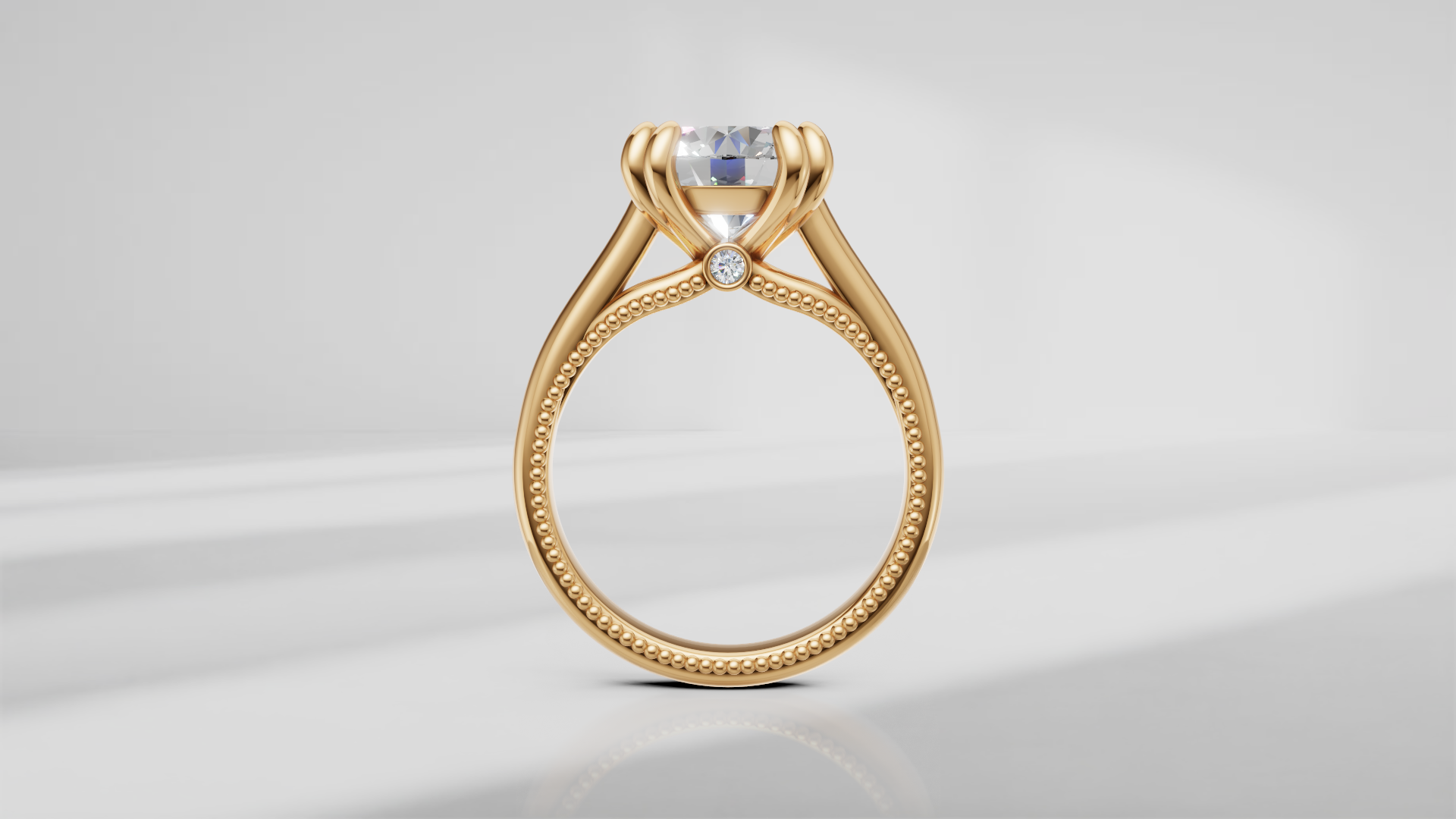 Double Prong Solitaire Engagement Ring [Made to Order]