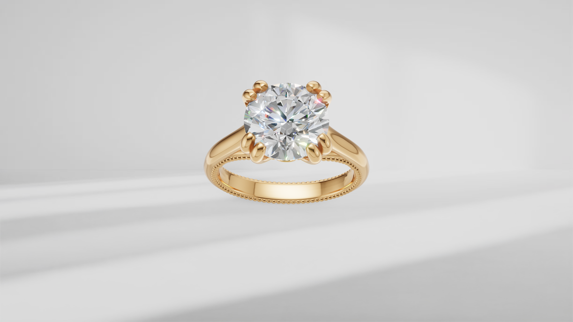 Double Prong Solitaire Engagement Ring [Made to Order]