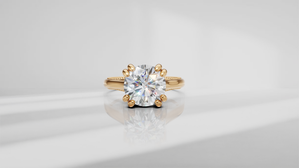Double Prong Solitaire Engagement Ring [Made to Order]