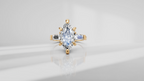 Arrow Marquise and Baguette Engagement Ring [Made to Order]