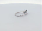 14K White Gold Sapphire and Diamond Ring