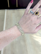 Vintage 14K Yellow Gold Filigree Bracelet