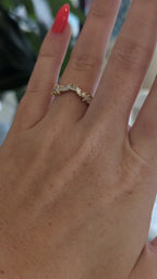 Contour Marquise and Round Diamond Band [Made to Order]
