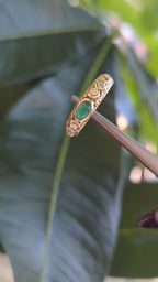 Vintage Emerald and Diamond Ring