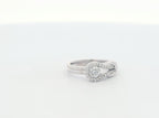 14K White Gold Knot Loop Ring