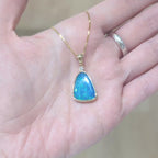 Opal and Diamond Pendant