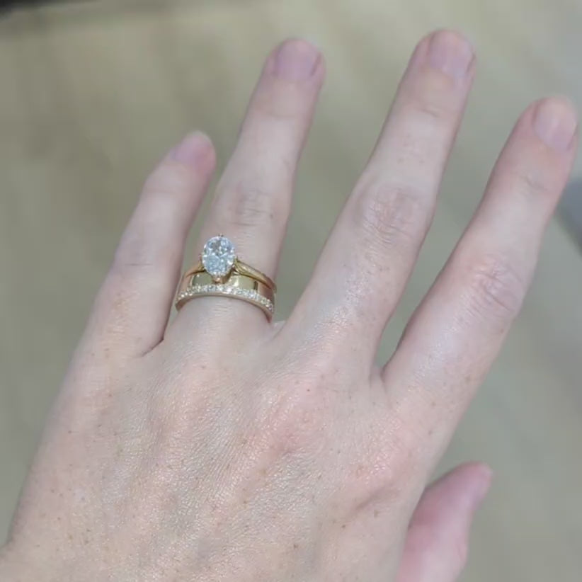 Wide Asymmetrical Band in 14K Gold [Made to Order]