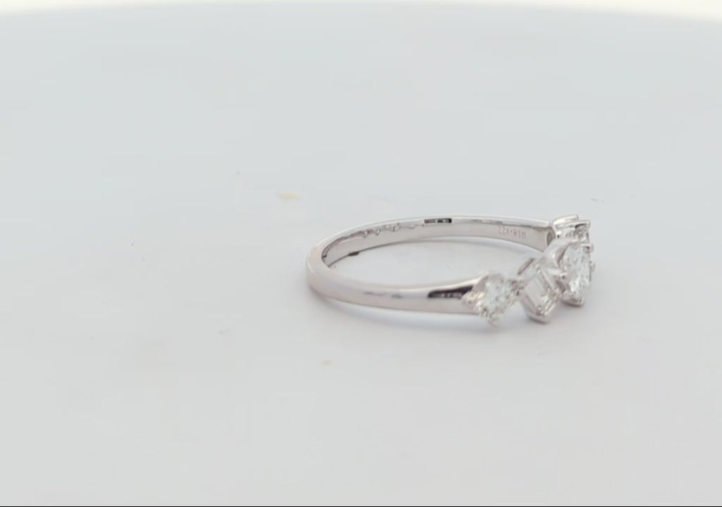 Multi-Shape Diamond Ring in 14k White Gold