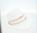 14K Yellow Gold Natural Diamond Tennis Bracelet