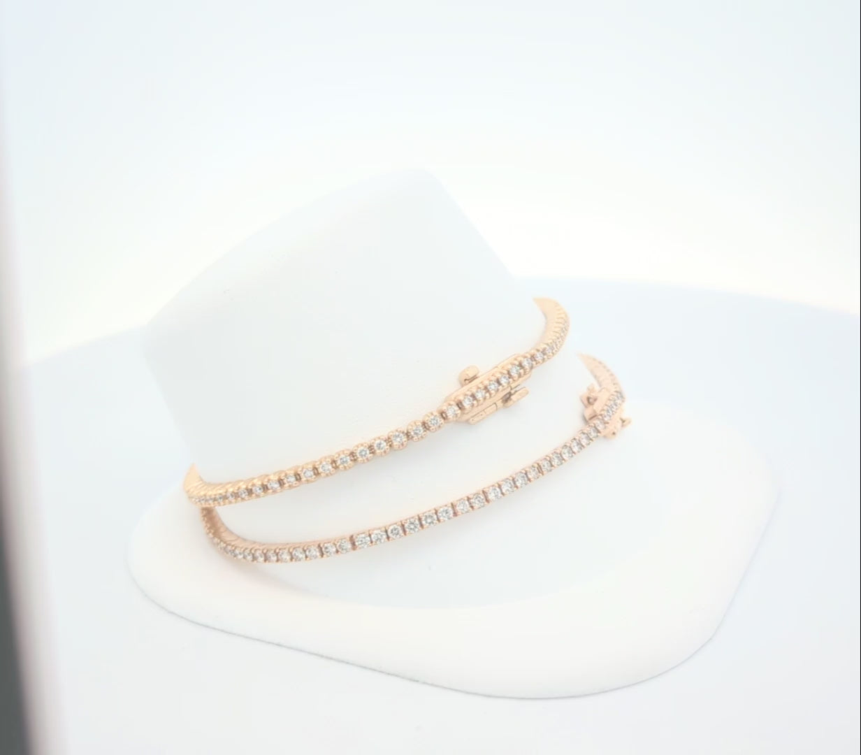 14K Yellow Gold Natural Diamond Tennis Bracelet