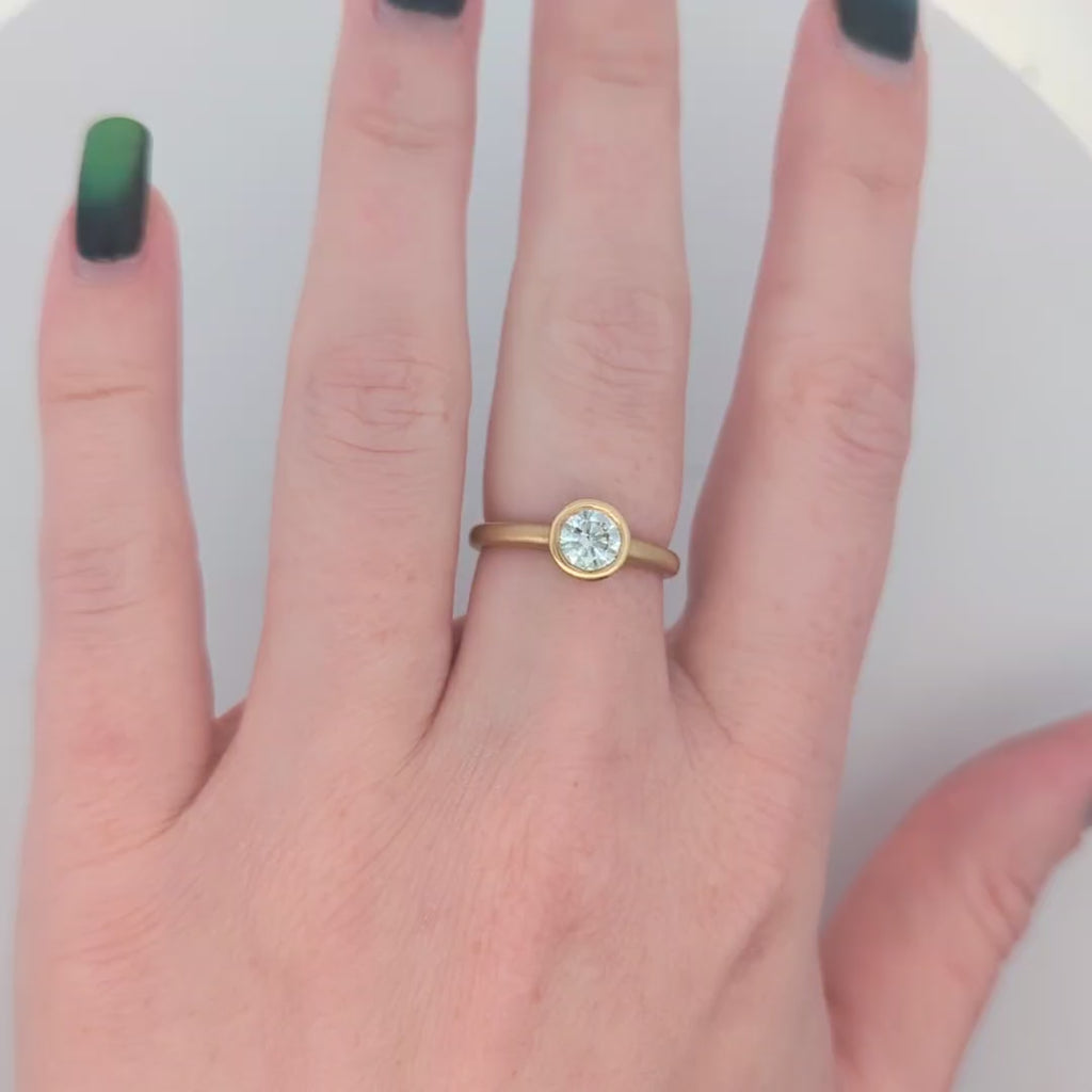 14K Yellow Gold Bezel Set Ring