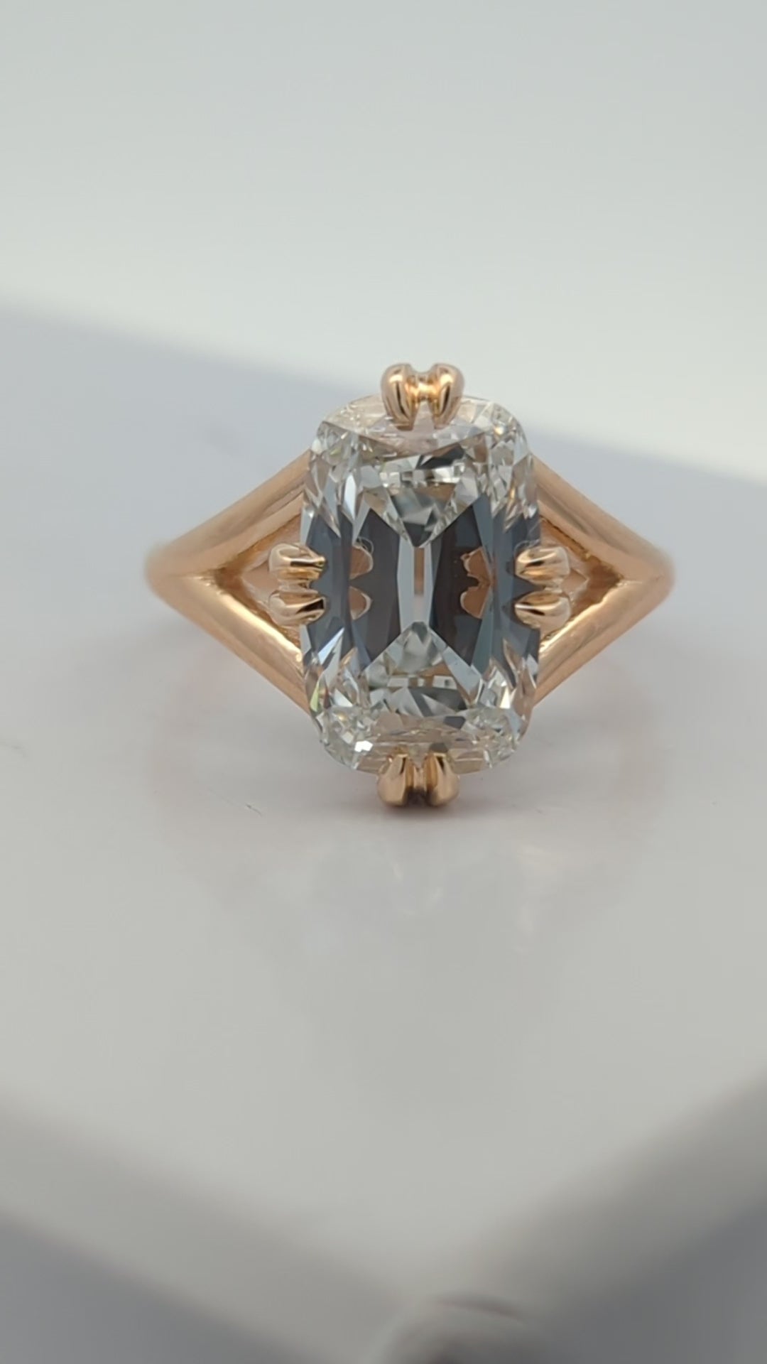 Split Shank Compass Prong Engagement Ring [Made to Order]