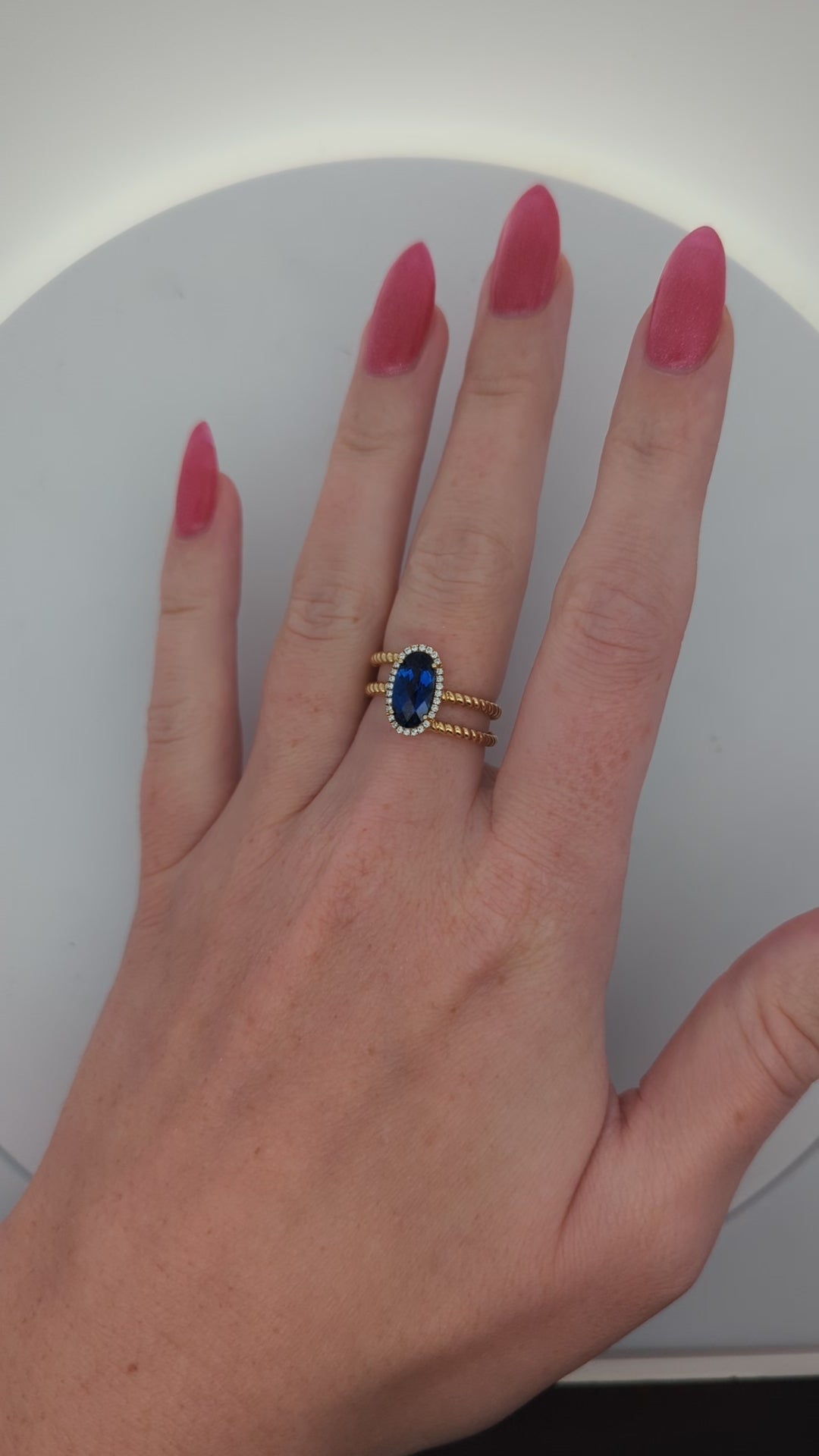 Lab Grown Sapphire Ring